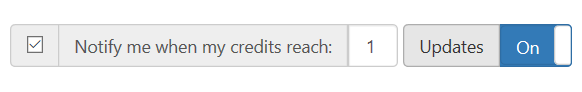 credit limit notification scheduled